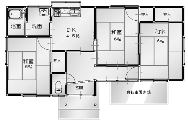 自社施工例「50歳からのリノベーション」施工前間取り