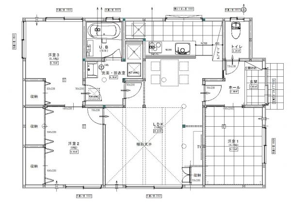 中古戸建　リノベーション　4LDK間取り図　